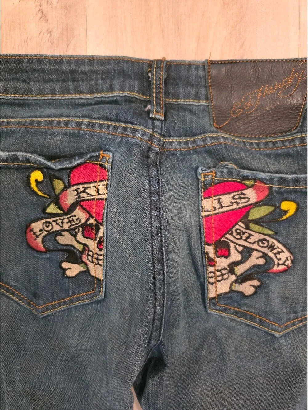 Ed Hardy Women's Embroidered Bootcut Jeans Size 26